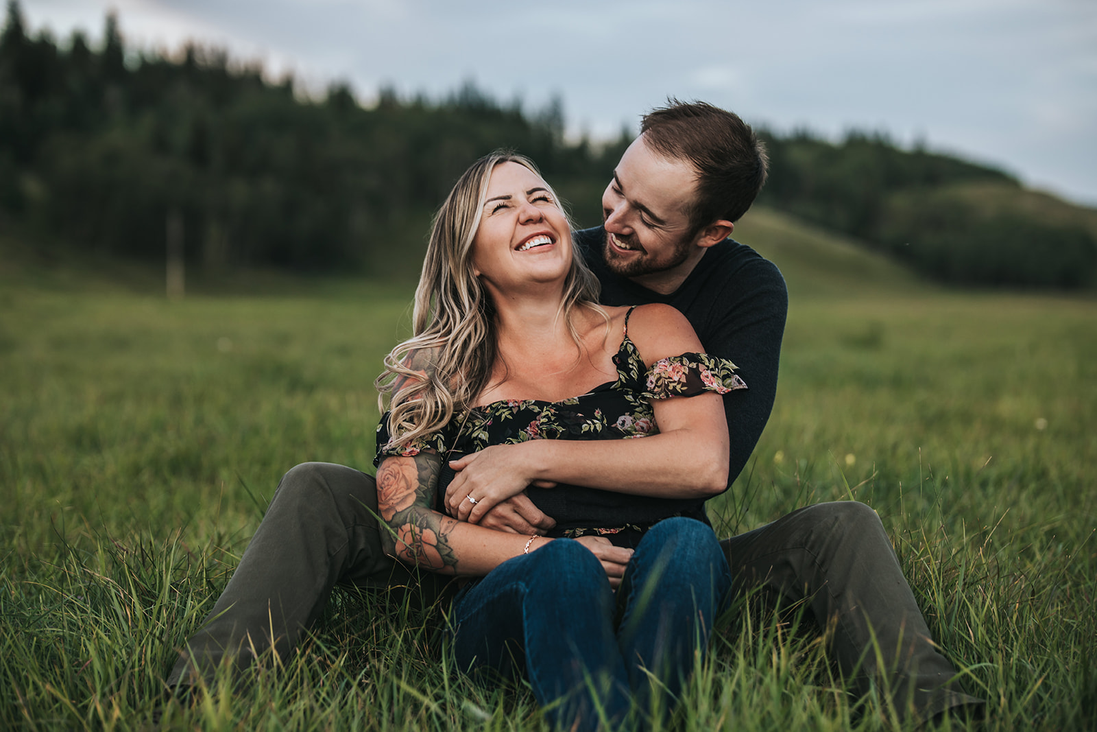 Summer Engagement Session in the Foothills of Alberta