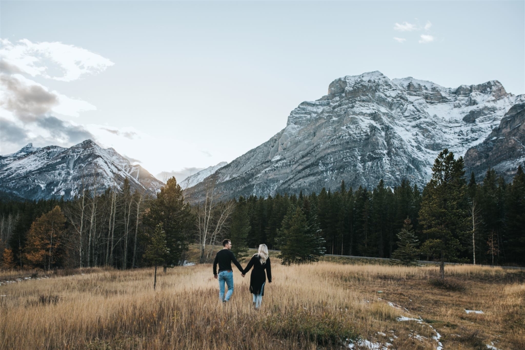 Fall Mountain Engagement Session in Kananaskis, Alberta