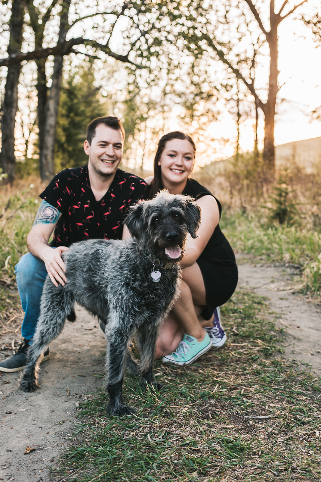Alberta Engagement Session with Dog