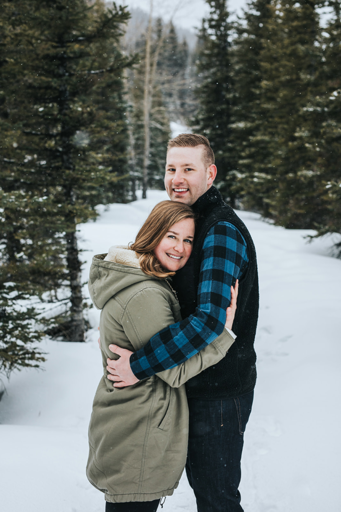 Kananaskis Lakes Winter Engagement Photography