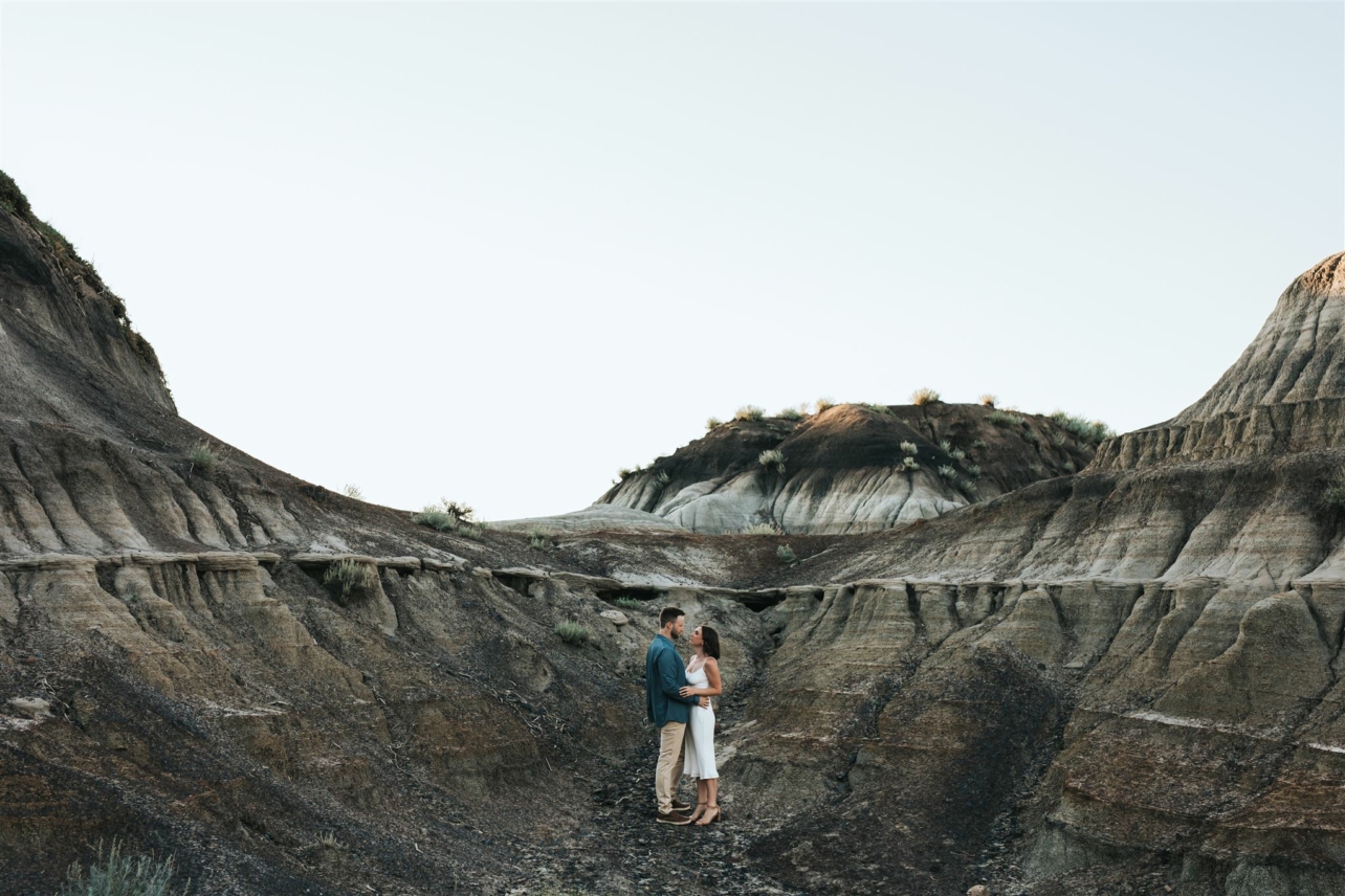Love in the Badlands: Danielle and Brett's Summer Engagement Photography Session at Horseshoe Canyon