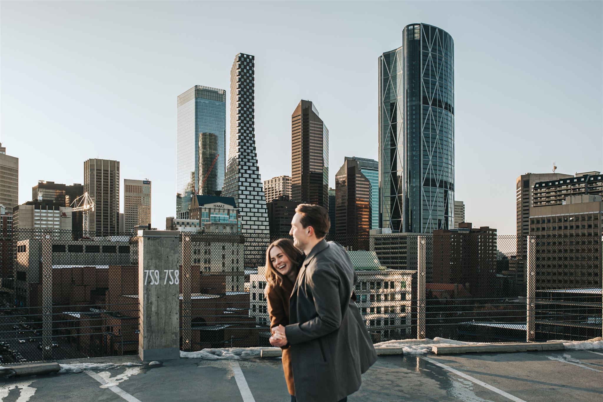 Sue Moodie Photography Downtown Calgary Winter Engagement Photography Session