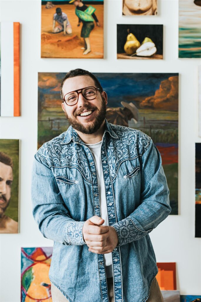 Brand photography session in Calgary with artist Elliot Cudmore photographed by Calgary Brand Photographer Sue Moodie Photography