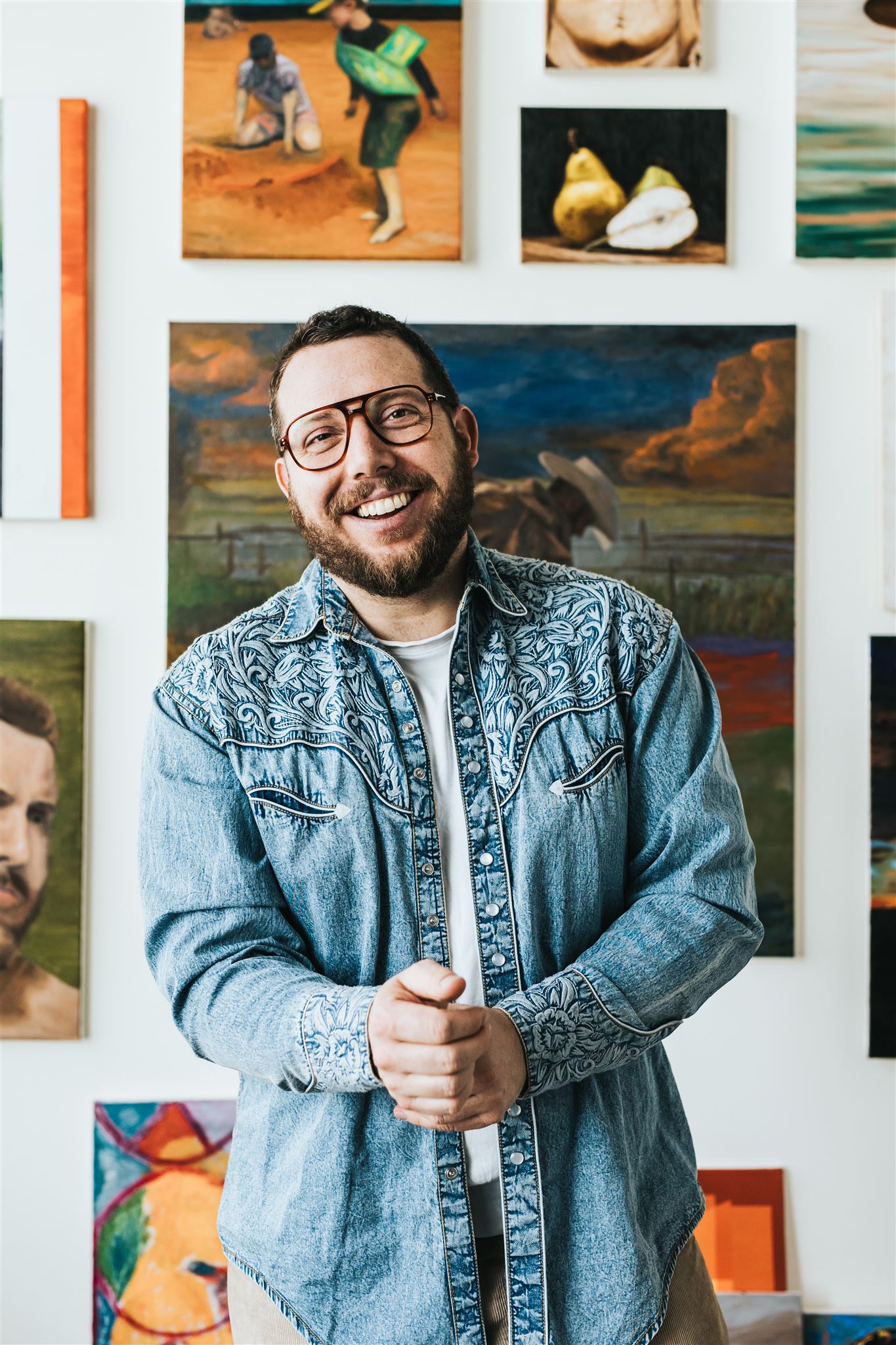 Brand photography session in Calgary with artist Elliot Cudmore photographed by Calgary Brand Photographer Sue Moodie Photography